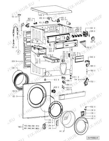 Схема №2 AWH 650 с изображением Обшивка для стиральной машины Whirlpool 481245213361
