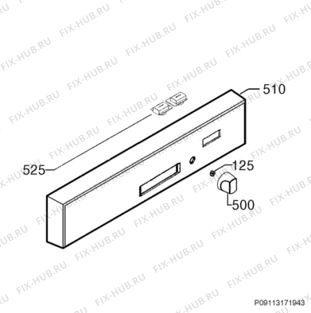 Взрыв-схема посудомоечной машины Electrolux ESI5211LOK - Схема узла Command panel 037