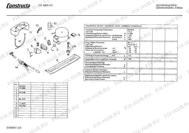 Схема №2 CE400400 с изображением Инструкция по эксплуатации для холодильной камеры Bosch 00512677