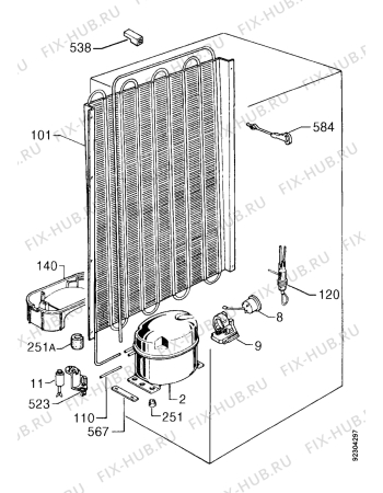 Взрыв-схема холодильника Aeg OE.SS2373-4K - Схема узла Functional parts