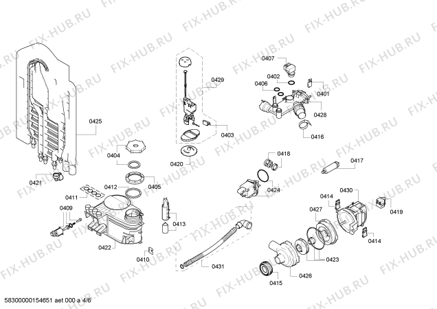 Схема №6 ATS-150E с изображением Инструкция по эксплуатации для посудомойки Bosch 00538122