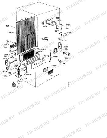 Взрыв-схема холодильника Juno JKG8493 - Схема узла Functional parts