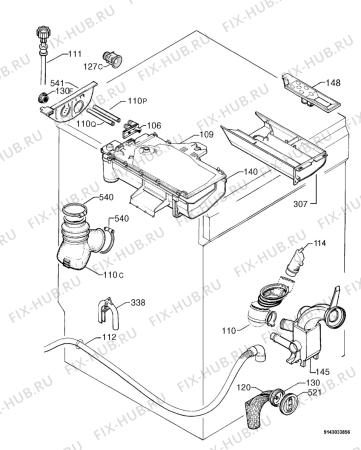 Взрыв-схема стиральной машины Tricity Bendix TBWD1210 - Схема узла Hydraulic System 272