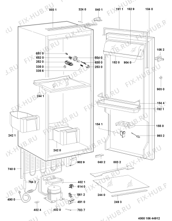 Схема №1 C912 (F091283) с изображением Руководство для холодильника Indesit C00357881