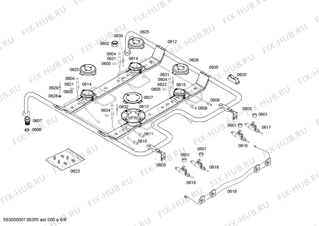 Схема №5 HSV746055T с изображением Кабель для духового шкафа Bosch 00644636