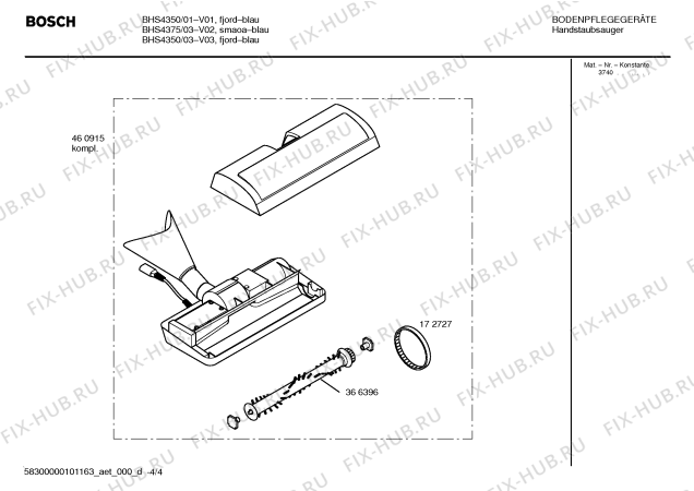 Схема №4 VZ41000 TRAGEGURT с изображением Ремень для мини-пылесоса Bosch 00175126