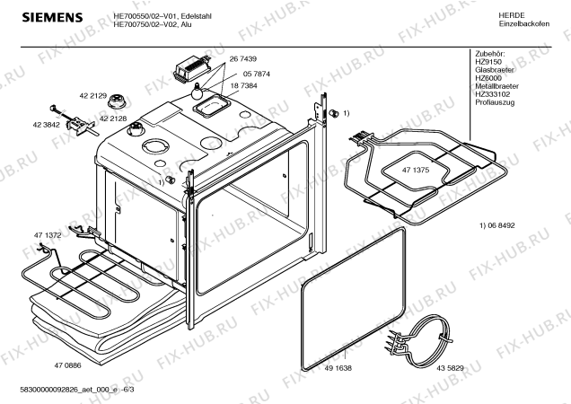 Схема №6 HE700550 с изображением Панель управления для электропечи Siemens 00437600