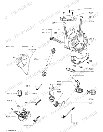 Взрыв-схема стиральной машины Whirlpool PURE 2486 - Схема узла