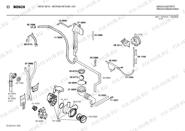 Схема №5 WOH9710 с изображением Инструкция по эксплуатации для стиралки Bosch 00516767