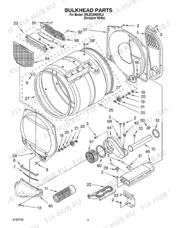 Схема №3 LEC8646 (F092150) с изображением Шланг для электросушки Indesit C00337224