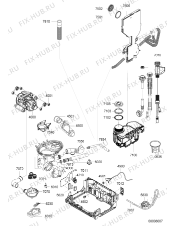 Схема №4 GMI 61102 IN с изображением Часовой механизм для посудомоечной машины Whirlpool 482000017048