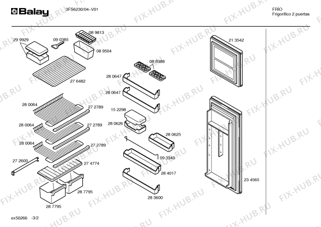 Схема №3 3FS6230 с изображением Дверь морозильной камеры для холодильной камеры Bosch 00213542