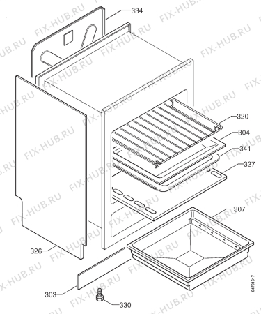 Взрыв-схема плиты (духовки) Faure CML600W - Схема узла Housing 001