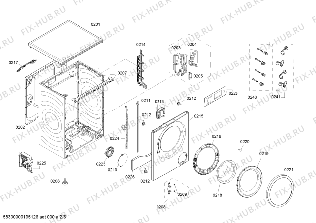Схема №5 WM14P460TH IQ500 iSensoric с изображением Рама люка для стиральной машины Siemens 11004261