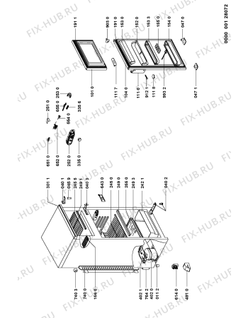 Схема №1 ART 536/H с изображением Дверь для холодильника Whirlpool 481944269099