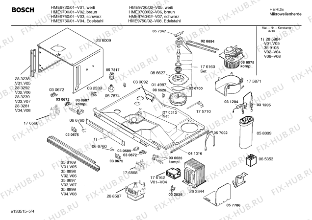 Схема №5 HME9750 с изображением Инструкция по эксплуатации для микроволновой печи Bosch 00526652