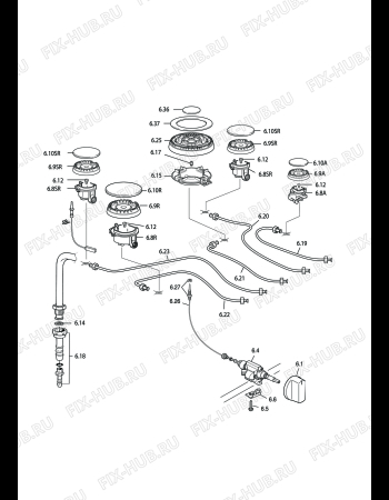 Схема №6 DEMK965B с изображением Крышечка для электропечи DELONGHI 215550