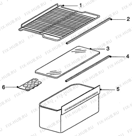 Взрыв-схема холодильника Electrolux RF510G - Схема узла C10 Interior