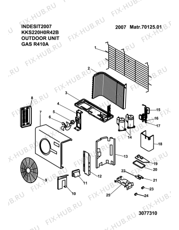 Схема №2 DUALS900011000R410 (F048269) с изображением Компрессор для кондиционера Indesit C00254683
