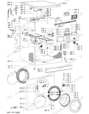 Схема №2 MAF 7512 AAW с изображением Декоративная панель для стиральной машины Whirlpool 481245310804
