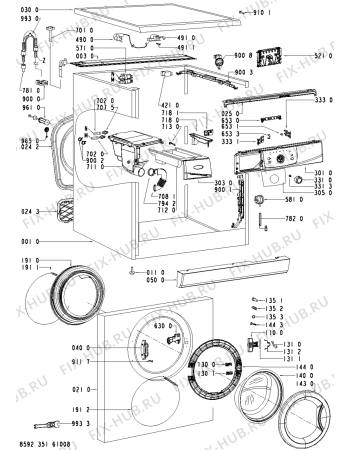 Схема №2 AWO/D 4515 с изображением Микромодуль для стиральной машины Whirlpool 480111100093