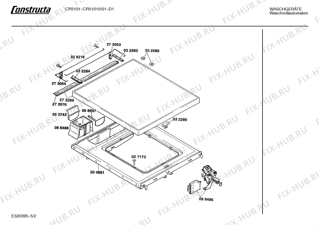Взрыв-схема стиральной машины Constructa CR51010 CR 5101 - Схема узла 02