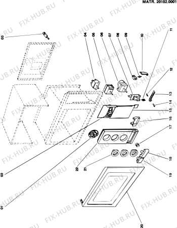 Схема №3 FMC600T (F002739) с изображением Дверь для микроволновой печи Indesit C00038192