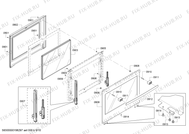 Схема №9 HGIP054UC Bosch с изображением Кабель для плиты (духовки) Bosch 12006318