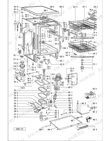 Схема №2 ADP 991/1 WH с изображением Микромодуль для электропосудомоечной машины Whirlpool 481221478313
