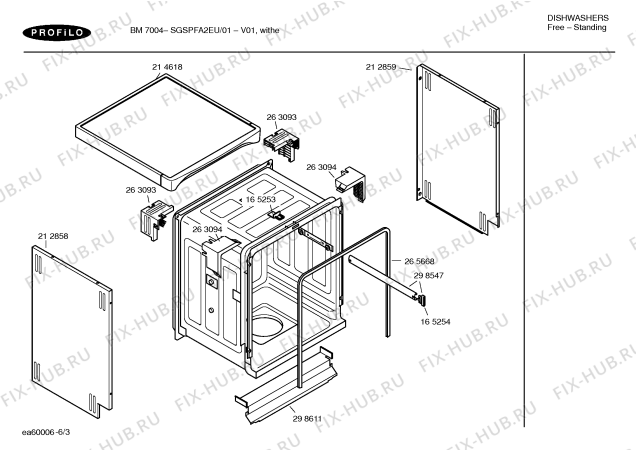 Взрыв-схема посудомоечной машины Profilo SGSPFA2EU BM7004 - Схема узла 03