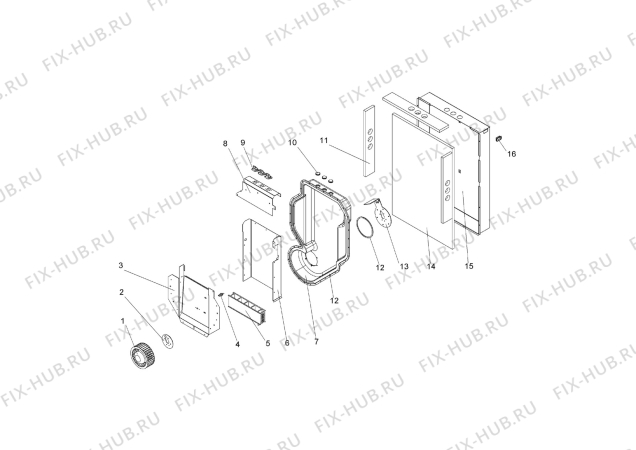 Взрыв-схема стиральной машины Electrolux TKSL5M101 - Схема узла Air duct