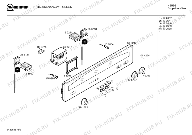 Схема №5 B1428V0GB с изображением Внутренняя дверь для электропечи Bosch 00359897