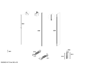 Схема №5 T18BD80FL с изображением Крепеж для холодильника Bosch 00615398