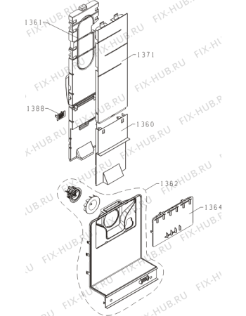 Взрыв-схема холодильника Panasonic NR-BN34AX1-E (504175, HZF3769E) - Схема узла 03