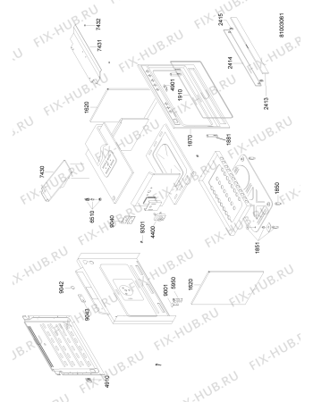 Схема №3 ACM 930/1 WH с изображением Переключатель для духового шкафа Whirlpool 480121101399