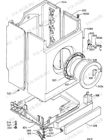 Взрыв-схема стиральной машины Matura 018.583 5 - Схема узла Cabinet + armatures