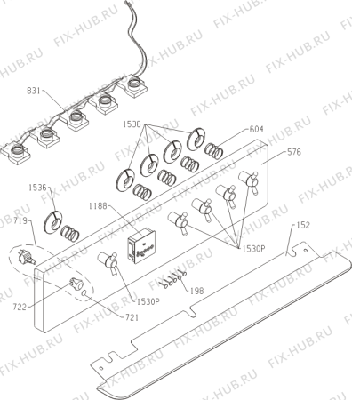 Схема №7 GI532INB (513307, P51A3-14VT) с изображением Панель для электропечи Gorenje 513909
