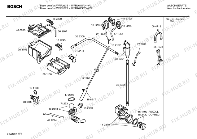 Схема №3 WFR267S Maxx comfort WFR267S с изображением Инструкция по установке и эксплуатации для стиралки Bosch 00585441