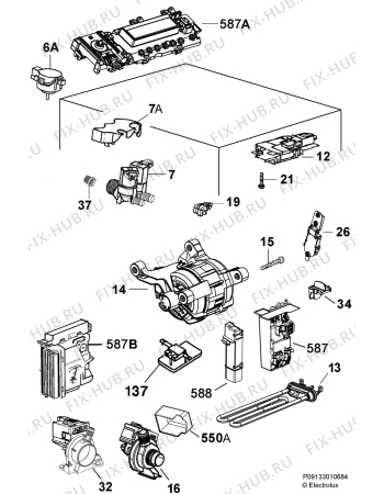 Схема №5 L76264ATL с изображением Обшивка для стиралки Aeg 1087138093