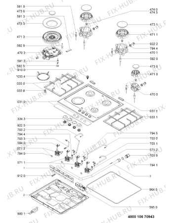 Схема №2 KHPI 6520 с изображением Втулка для плиты (духовки) Whirlpool 481010668614