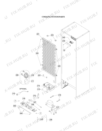 Схема №3 WTH5214 NFX с изображением Уплотнение для холодильника Whirlpool 482000014133