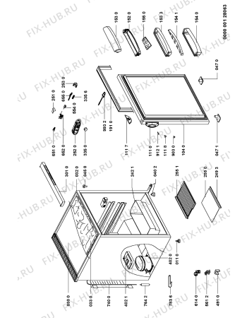 Схема №1 ART 635/H с изображением Поверхность для холодильной камеры Whirlpool 481245858354