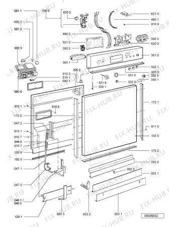 Схема №2 GSIP 6517 IN с изображением Блок управления для посудомоечной машины Whirlpool 480140100068