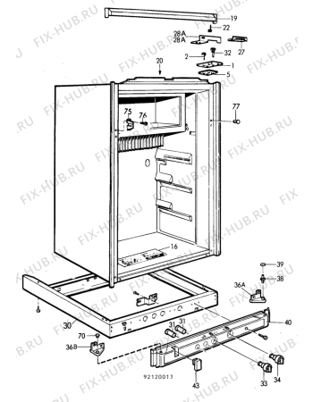 Взрыв-схема холодильника Electrolux RM2510 - Схема узла C20 Cabinet  B