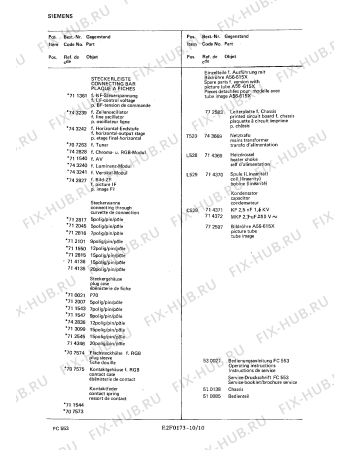 Взрыв-схема телевизора Siemens FC5532 - Схема узла 10