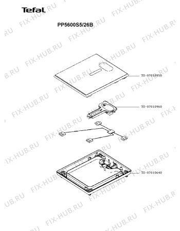 Схема №1 PP5600S5/26B с изображением Часть корпуса для электровесов Tefal TS-07010640