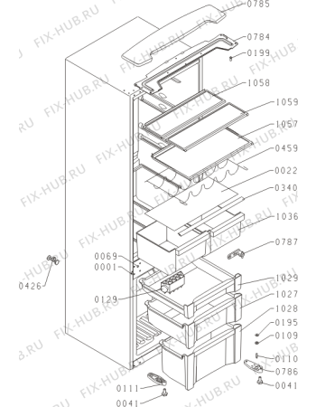 Схема №1 RC4181KX (339325, HZS2927BF) с изображением Фитинг для холодильника Gorenje 197004