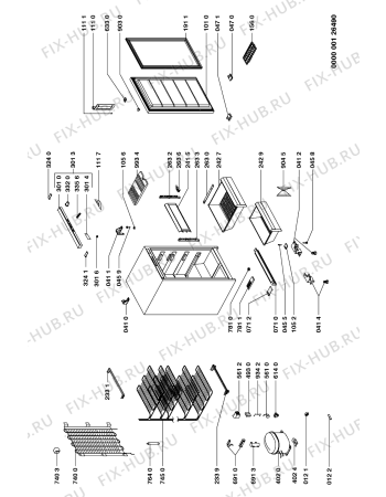 Схема №1 AFG 378/G с изображением Дверка для холодильника Whirlpool 481944268915