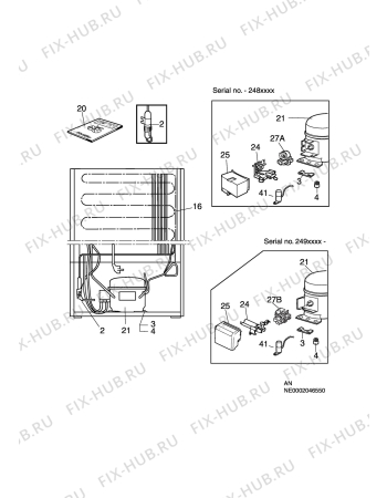 Взрыв-схема холодильника Aeg 2674-6GS - Схема узла C10 Cold, users manual