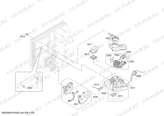 Схема №6 BCM8450UC с изображением Дверь для электрокофеварки Bosch 00775230
